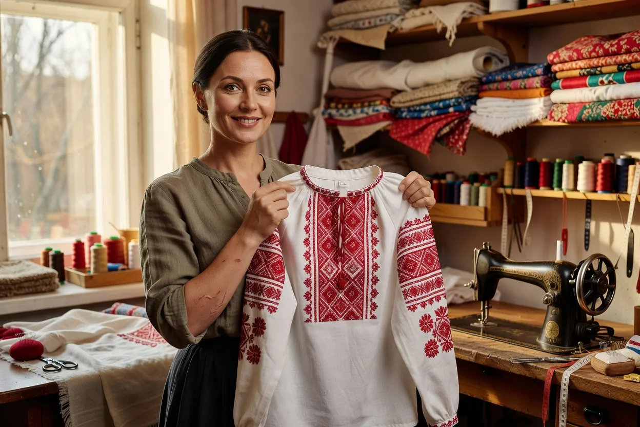 Kosovorotka chemise russe brodée traditionnelle