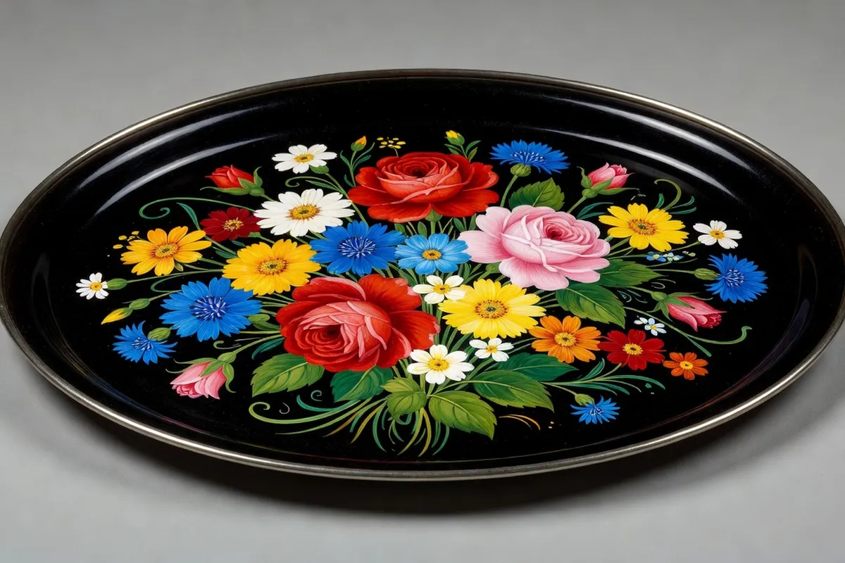 Plateaux de Jostovo : l'art floral russe peint sur métal