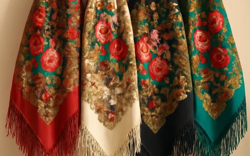 Foulards russes modernes aux motifs traditionnels
