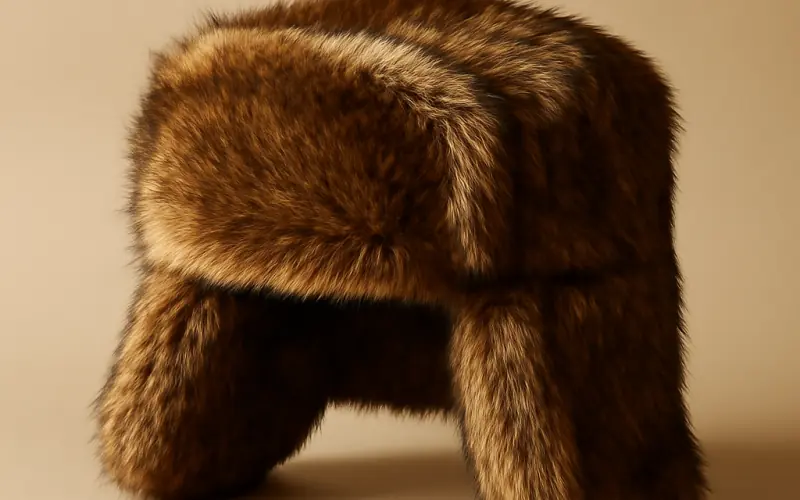 Chapeau russe moderne unisexe en fausse fourrure