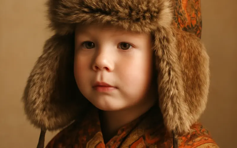 Chapka enfant en fausse fourrure avec rabats pour les oreilles