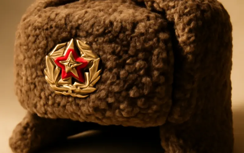 Chapka militaire russe historique en fourrure de mouton