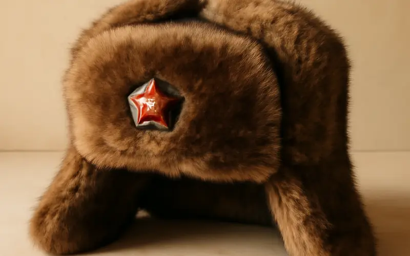 Ouchanka russe traditionnelle en fourrure avec rabats pour oreilles