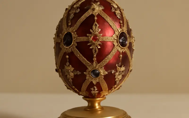 Oeuf de Faberge imperial en or et pierres precieuses